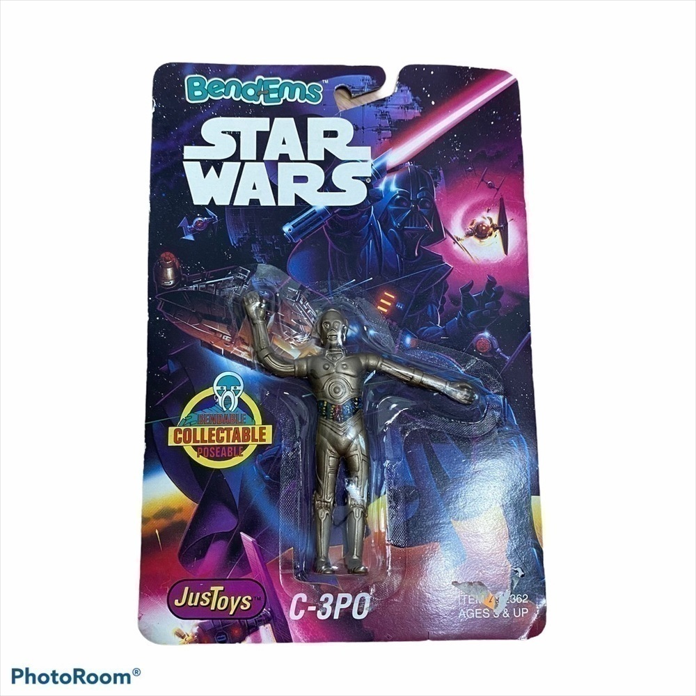 Vintage Star Wars Bend Ems C-3PO Kids Toy Bronze